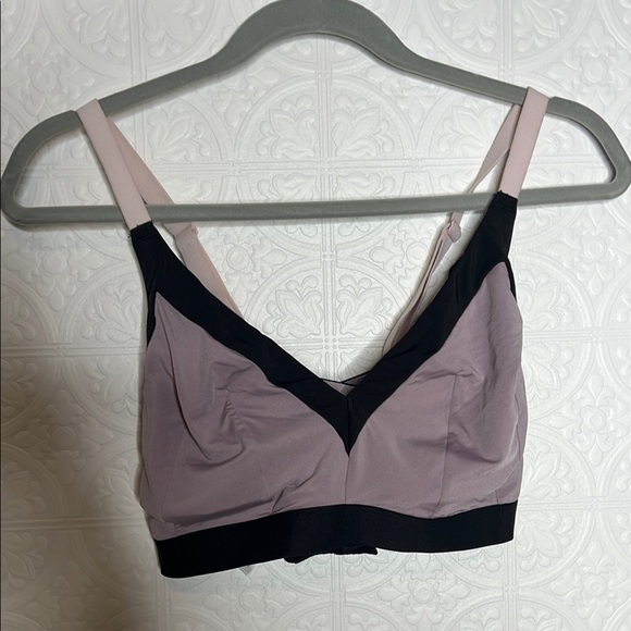 CACIQUE Bralette No Wire Wireless Racerback 22/24 (3X) Lavender Black - Picture 5 of 12